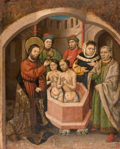 San Bartolomeo battezza da Master of Saint Bartholomew